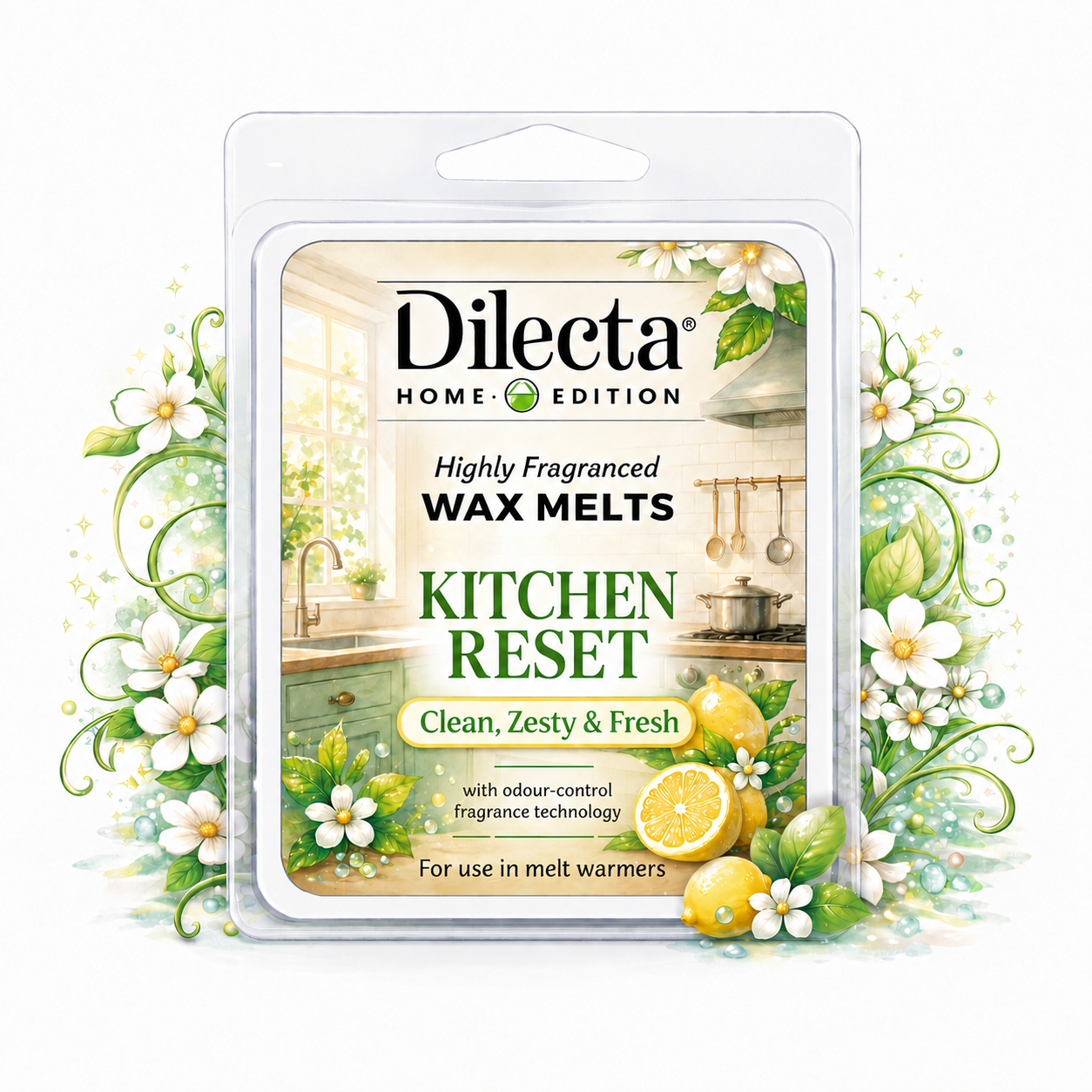 Kitchen Reset Wax Melt - Odour-control fragrance technology